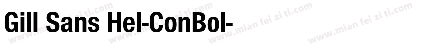 Gill Sans Hel-ConBol字体转换